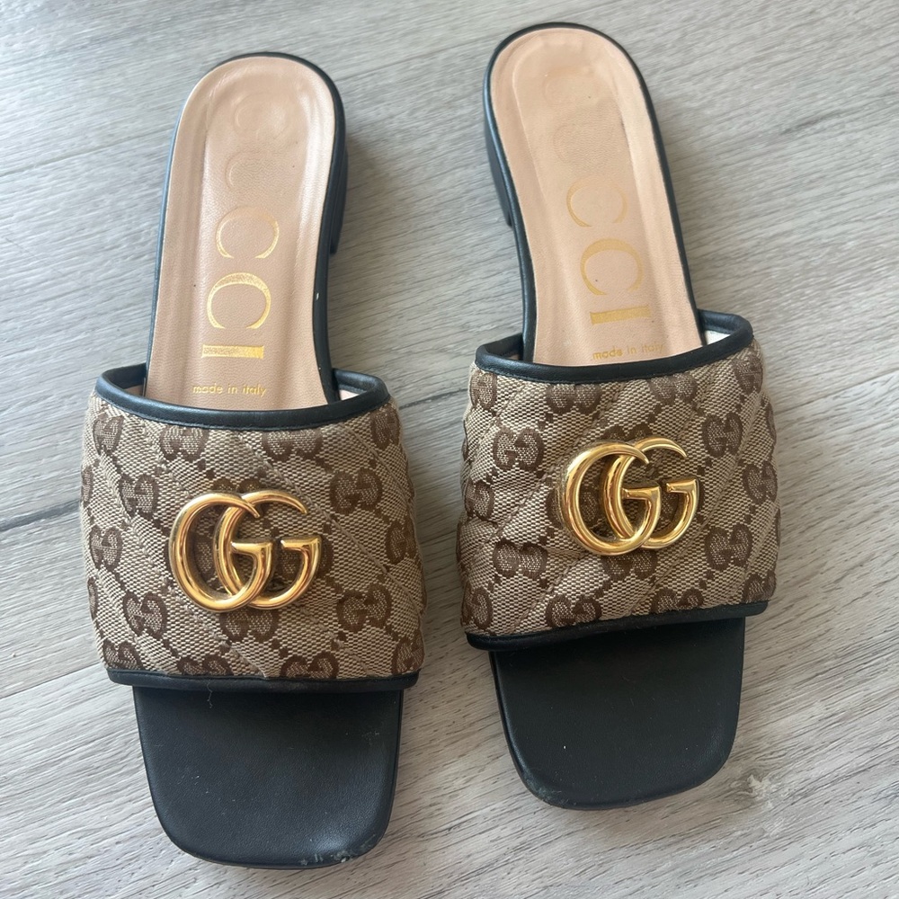 Authentic Gucci Brown Slides